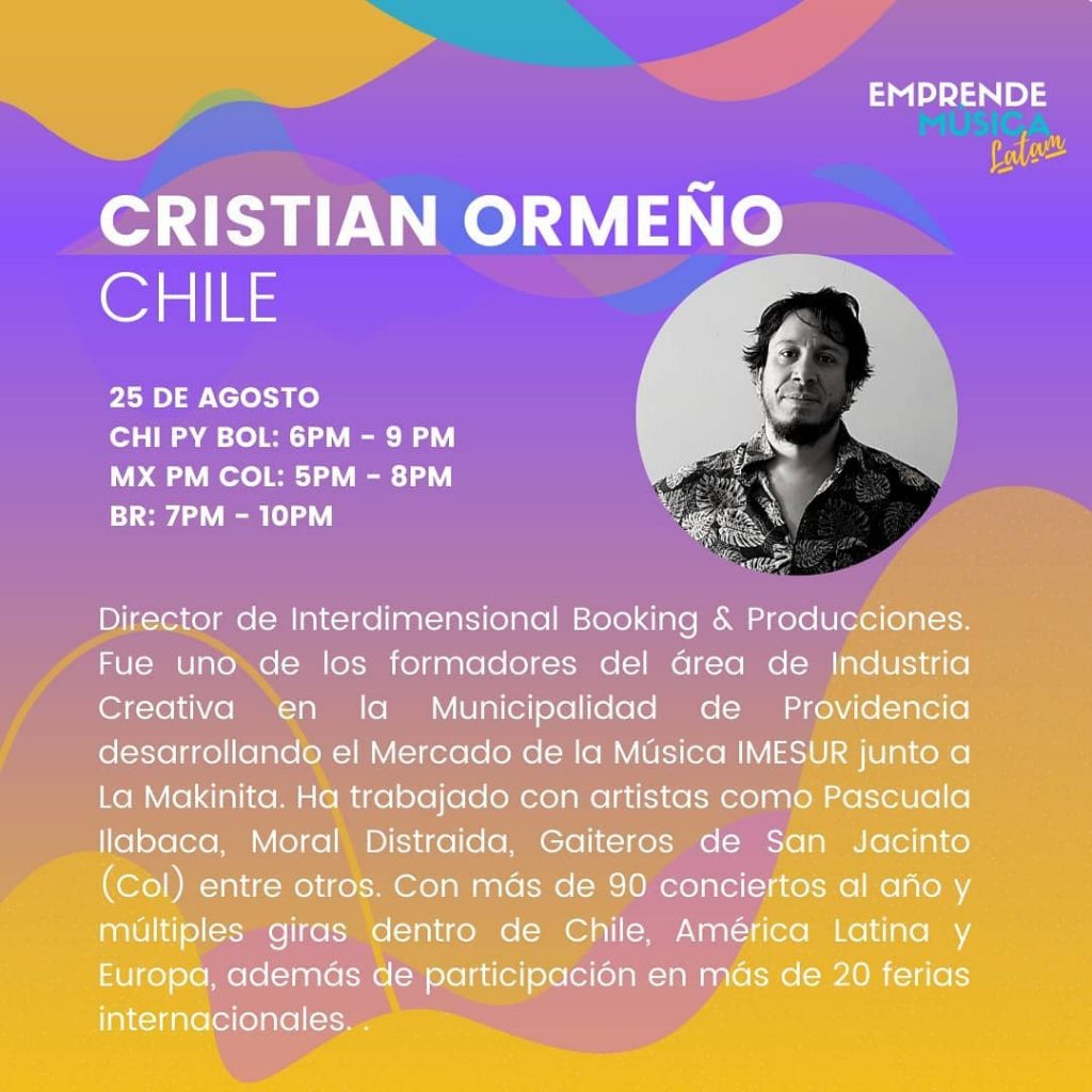 Posicionamiento y desarrollo de un artista en Latinoamerica Emprende-Música-Latam-Cristian-Ormeño-Adrian-Abreo